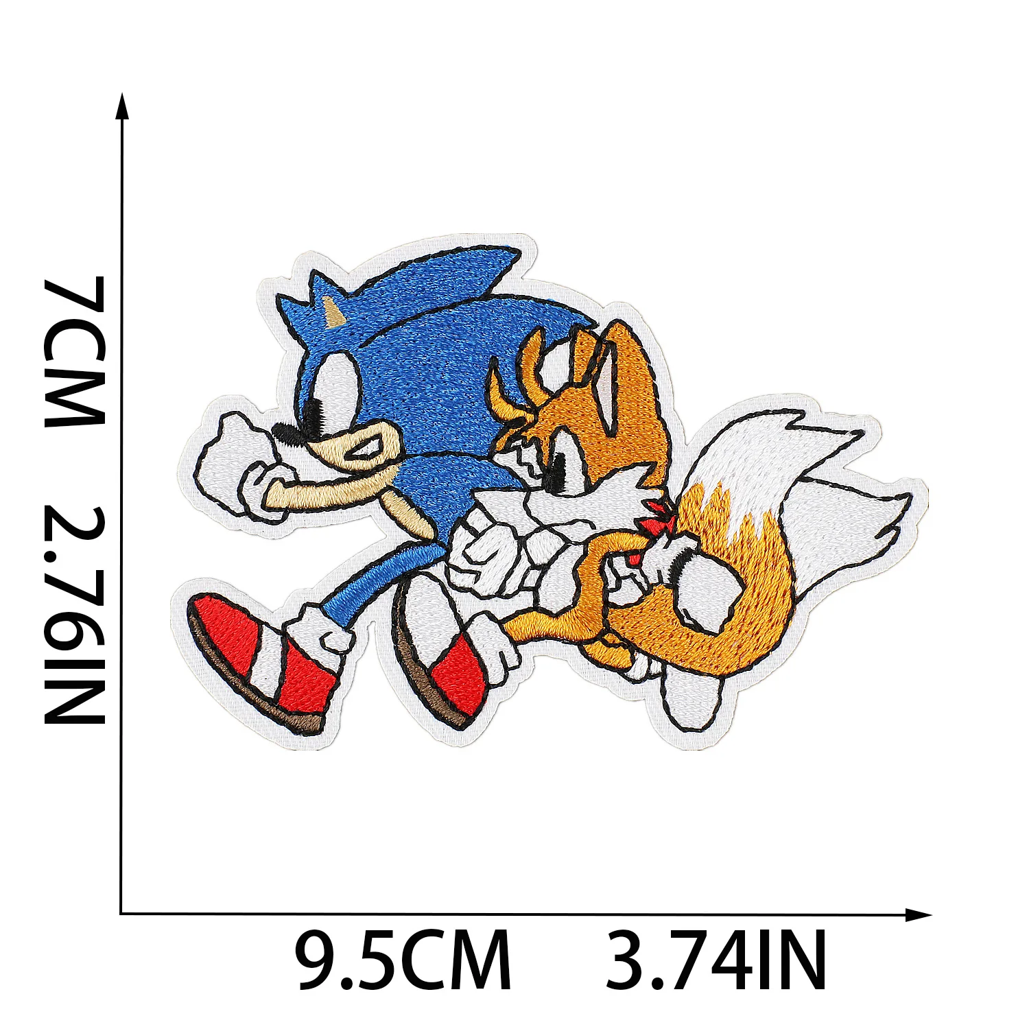 thumbnail image 1 of Parches bordados con figuras de Sonic de 16 estilos, parches de tela con dibujos de erizo para ropa de niños, decoración, impresión gráfica artesanal, 1 of 5