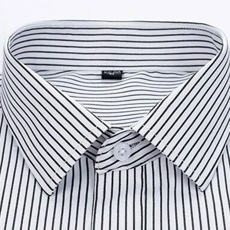 Summer new men's striped short-sleeved shirt non-ironing anti-wrinkle lightweight breathable business casual fashion comfortable 5