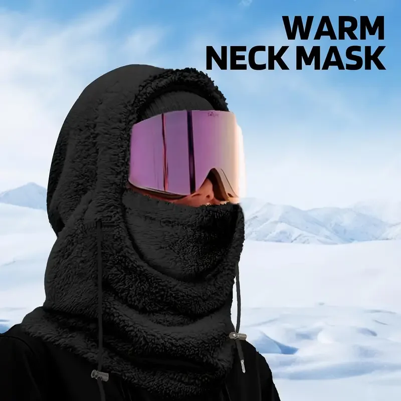 Winter Balaclava Ski Mask Warm Windproof Thickened Polar Fleece Neck Warmer Adjustable Thermal Anti-Cold Cycling Full Cover Mask