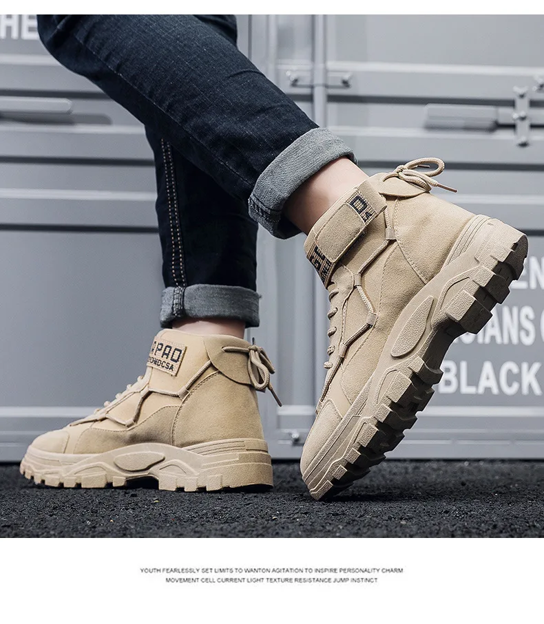 2024 Men Boots Tactical Military Combat Boots Outdoor Hiking Winter Shoes Light Non-slip Men Desert Ankle Boots Bota Masculina