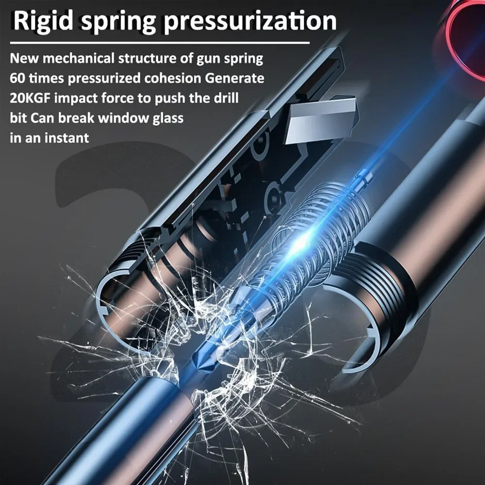 2 In 1 Car Safety Hammer Emergency Glass Breaker Cut The Seat Belt High Hardness Tungsten Steel Rescue Tool Auto Accessories 4