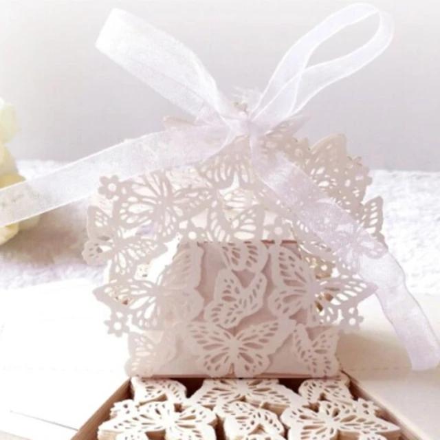 50 Scatoline Regalo Carta 6x6x6cm - Con Farfalla, Per Caramelle, Cioccolatini - Foto 13