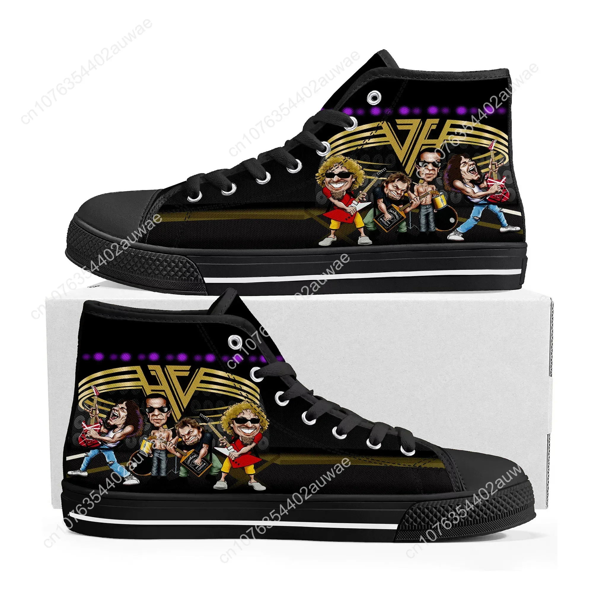 Van Evh 5150 Stripes Halen High Top Sneakers Men Women Teenager Canvas Sneaker 1984 Casual Custom Couple Shoes High Quality Shoe