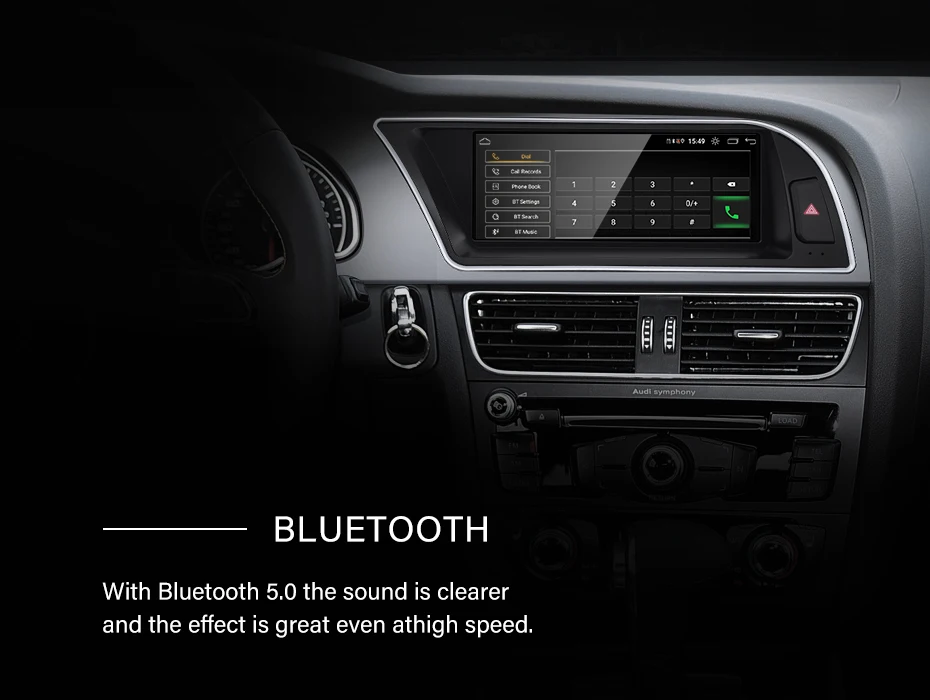 STWE New UI 8.8" Android13 Wireless AUTO Carplay For AUDI A5 2011 2016 Car Video