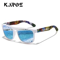 KAROS lunettes de soleil hommes/femmes polarisées carré miroir marque Design luxe UV400 parasol unisexe pêche conduite cyclisme randonnée 4