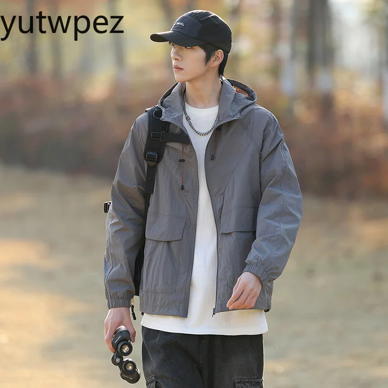 야외 하이킹 낚시 UPF50+ 자외선 차단 재킷 안티 UV 초박형 통기성 후드 사이클링 캠핑 스포츠 스킨 코트 유니섹스