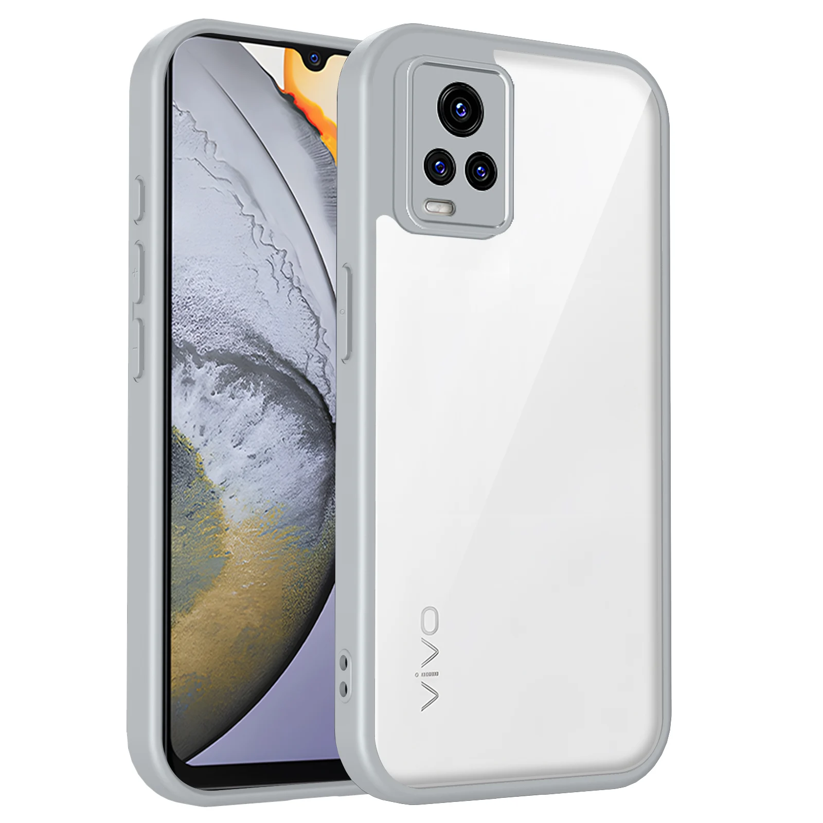 Clear Matte Silicon Bumper Back Cover with Air Cushion Protection