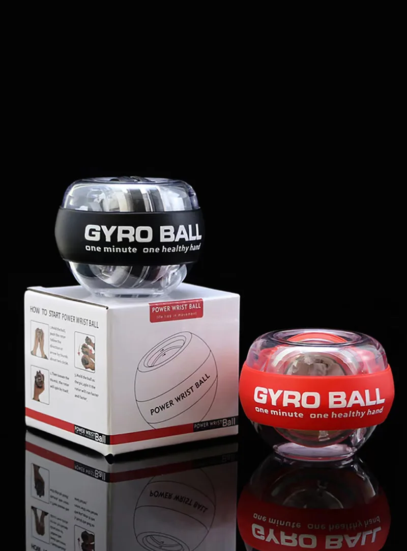 LED Wrist Ball Gyroscopic Power Wrist Ball Self-starting Gyro Gyroball Arm Hand Muscle Force Trainer Exercise Strengthener