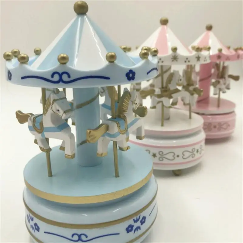 

New Christmas Carousel Music Box Toy Automatic Merry-Go-Round Music Boxes Wedding Party Birthday Gift Decoration Xmas Home Decor