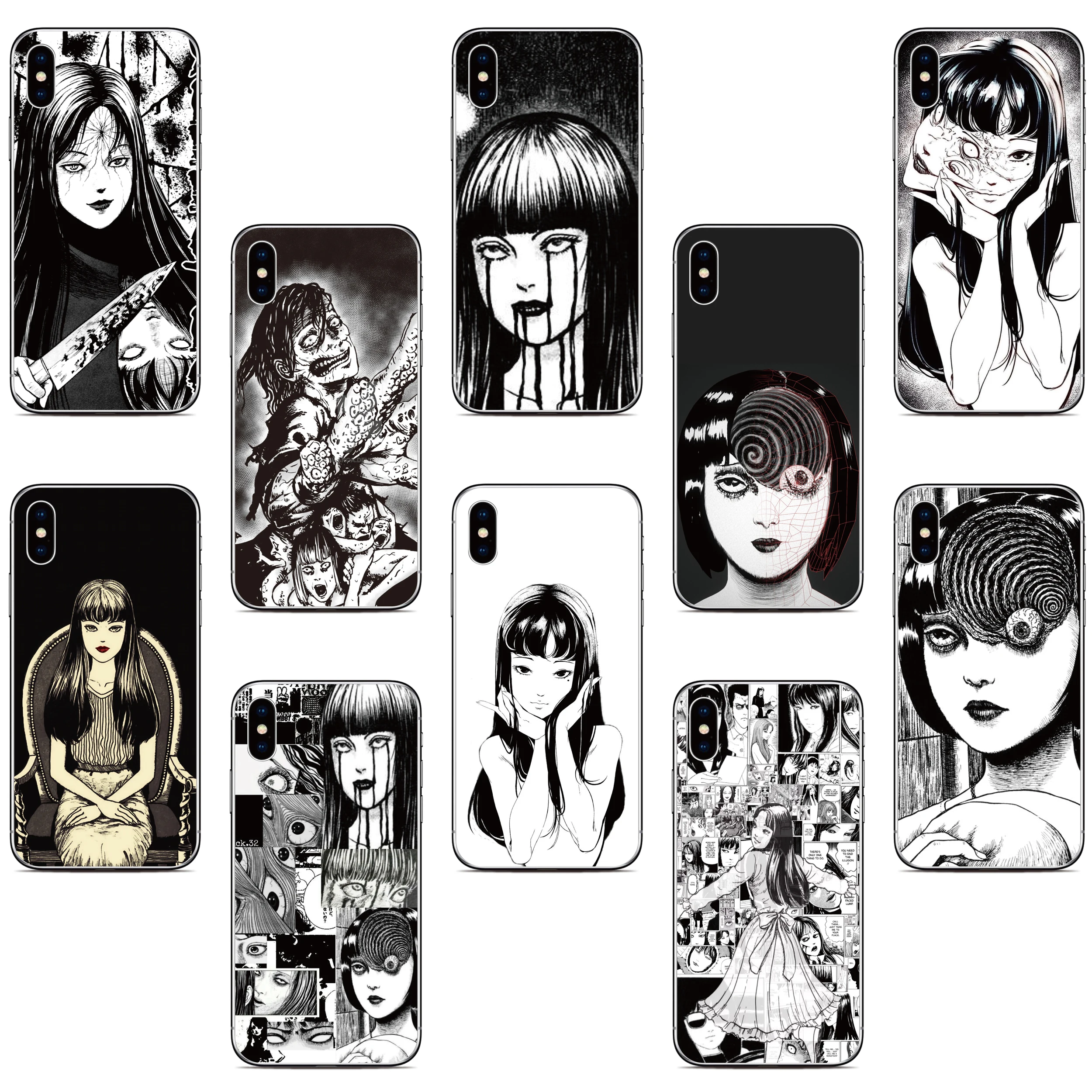 Junji Ito Tomie Cover Per Cubot P80 P60 P50 P40 P30 X30 X50 X19 X20 C20 C30 J8 J9 J10 Pocket Max 3 Note 30 8 9 7 20 Custodia Per Telefono