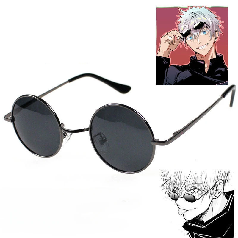 Gojo-Satoru-Glasses-Anime-Jujutsu-Kaisen-Cosplay-Black-Glasses ...