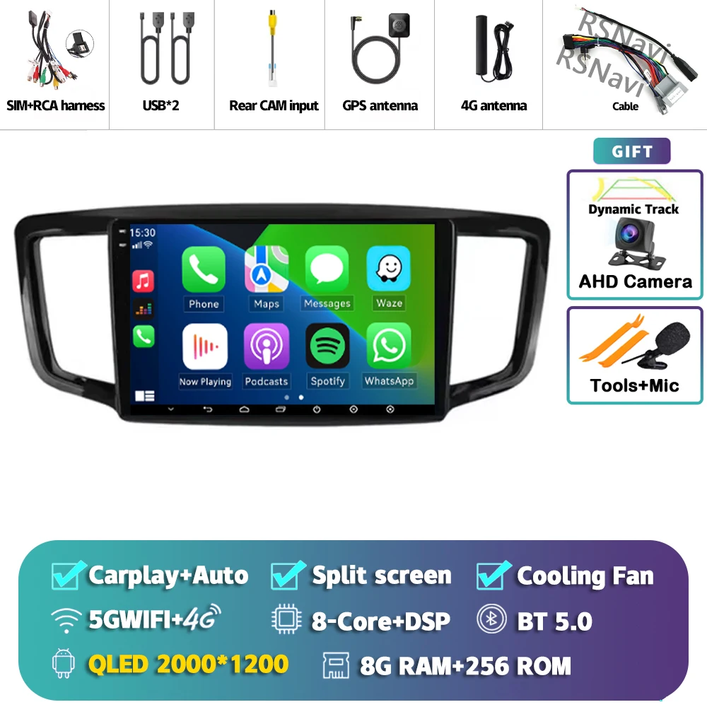 Android 15 Carplay ホンダ オデッセイ 5 RC 2013 2014 2015 2016