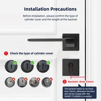 Catchfcae New Adjustable Replacement TTLock APP Fingerprint FRID Card Password Cylinder Electronic Smart Door Lock Digital - Image 3
