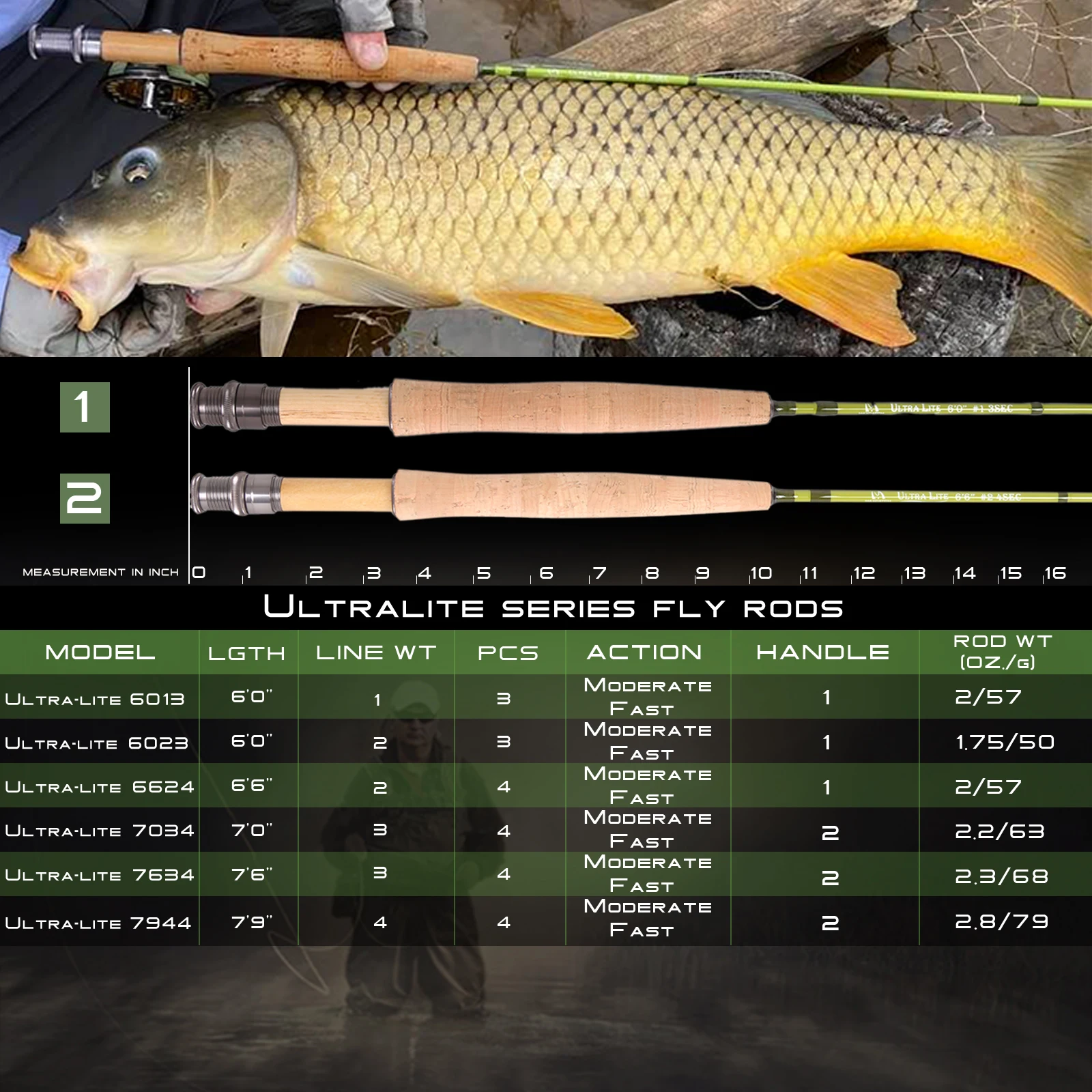Canne Mouche Devaux T36 10 Pieds Soie 7/8 4 Brins - Pêche à la Mouche