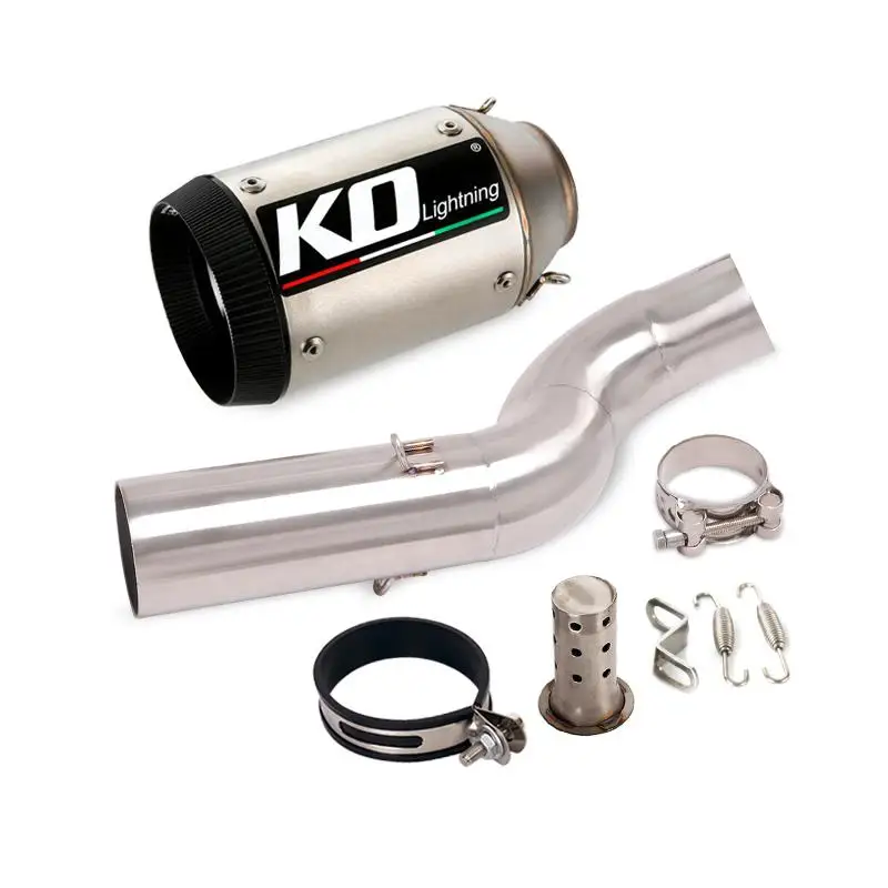 Motorcycle Exhaust Pipe Escape Muffler Mid Link Pipe Stainless steel carbon For Triumph Street Triple 765S 765R 765RS 2017-2022