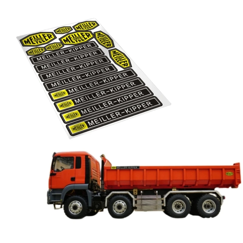 Autocollants LESU Pour Camion RC 1/14 - Échelle Hydraulique Tamiya