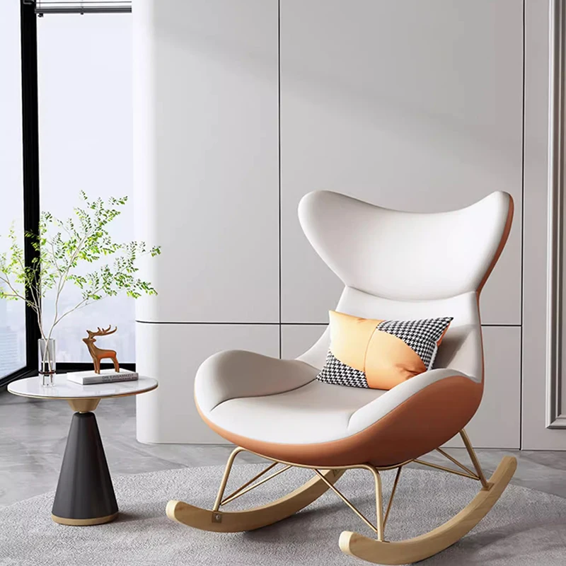 

Elastic Dining Chairs Living Rooms Luxury Relaxing Makeup Rocking Chair Nordic Single Bedrooms Sillas Salon Luxury Furniture