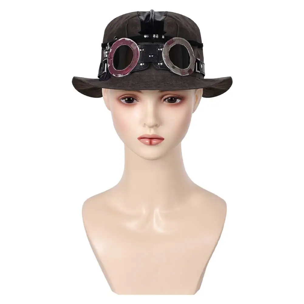 Anime Cosplay Props Arcane 2 Isha Cosplay Game LOL Disguise Girls Kids Children Punk Hats Cape Costume Headwear Prop Outfits Halloween Carnival Suit