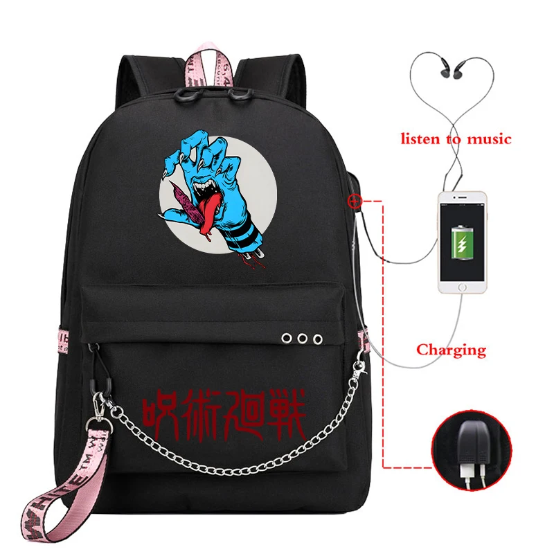 

Ryomen Sukuna Backpack Laptop Shoulder Bag Jujutsu Kaisen Travel Women Backpacks College Student School Bags for Teenage Girls