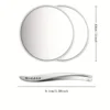 30X Magnifying Mirror and Precision Tweezers Set for Eyelashes,Small Magnifying Mirror with Suction Cup and Tweezers,Multi-Use, 6