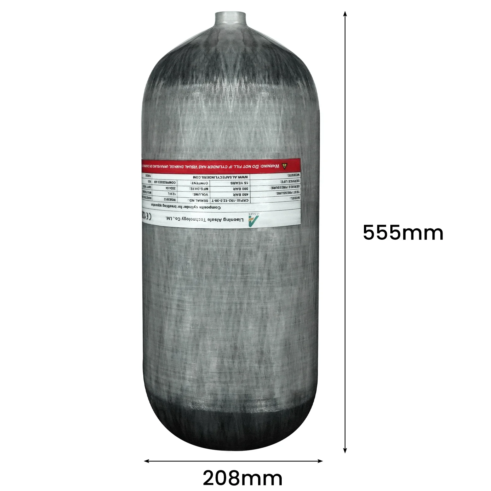 TUXING 300Bar 12L Carbon Fiber Cylinder with Regulating Valve for Underwater Swi