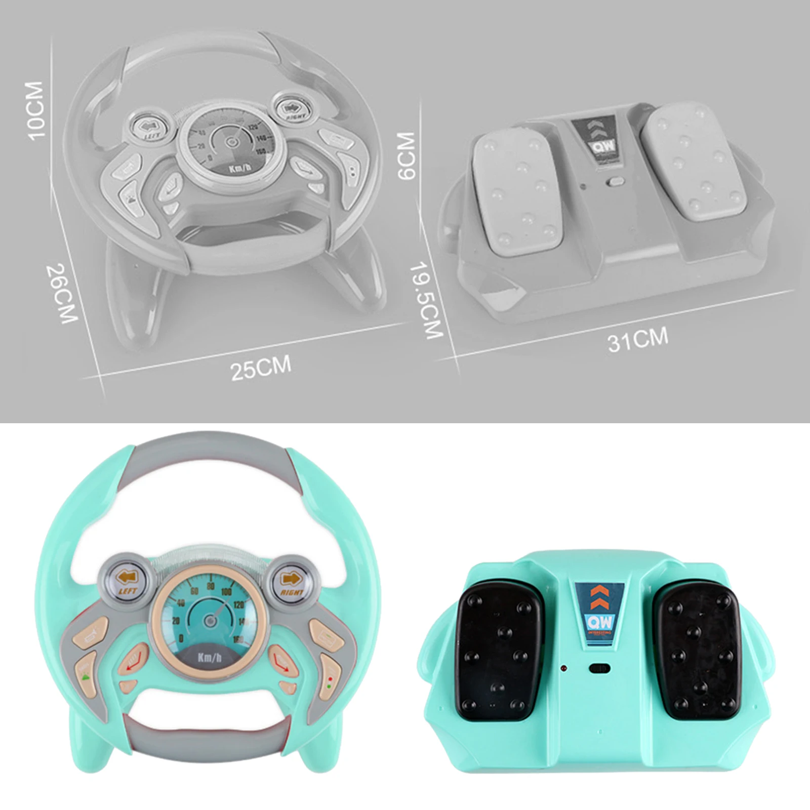 Simulated Steering Wheel for Kids Children Car Toy Interactive Driving Multifunctional Baby Gifts Electric Toys Interactive Toys 5