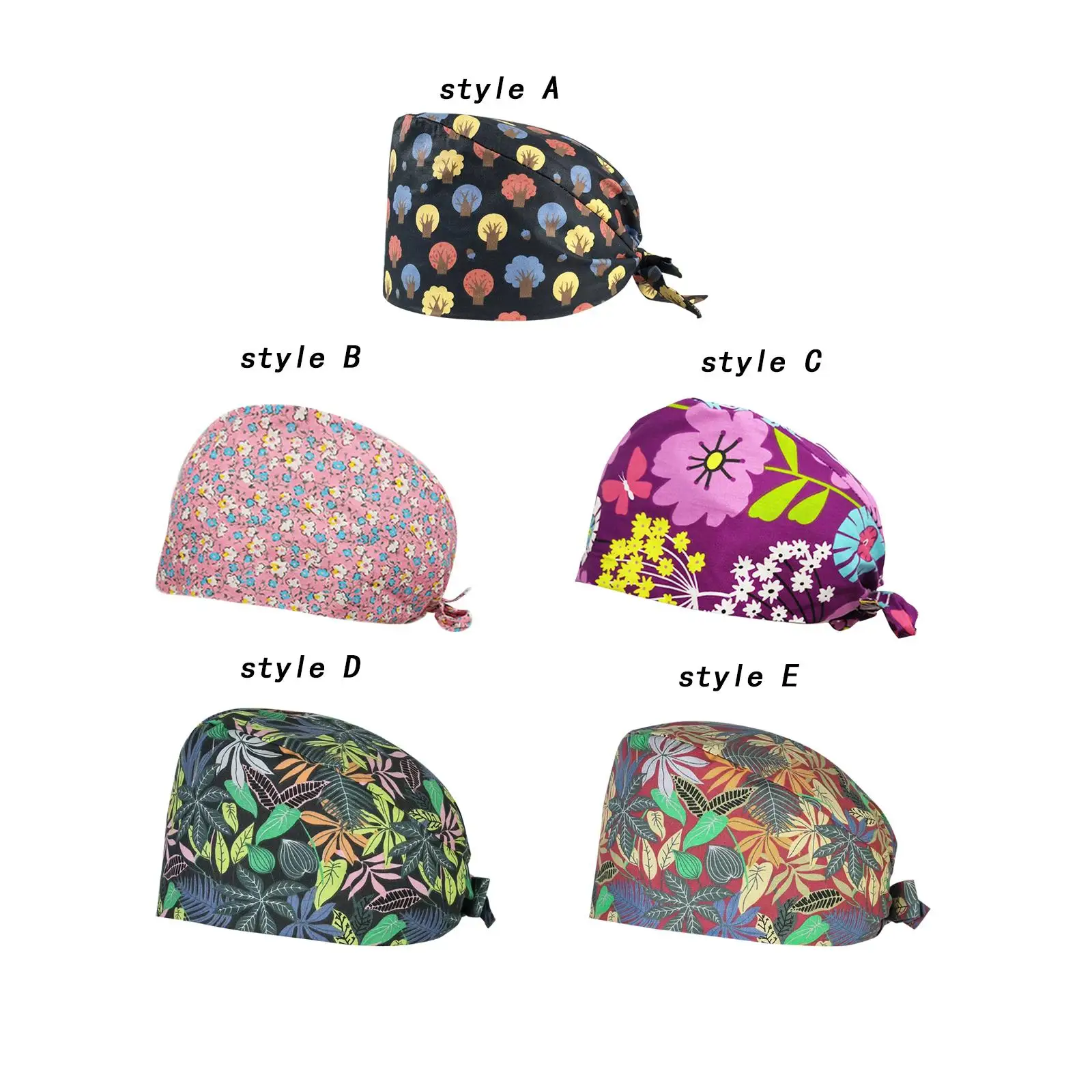 

Scrub Cap Comfortable Head Cove Printed Uniform Accessories Working Hat for Massaging Pet Grooming Pet Doctor SPA Beauty Salon
