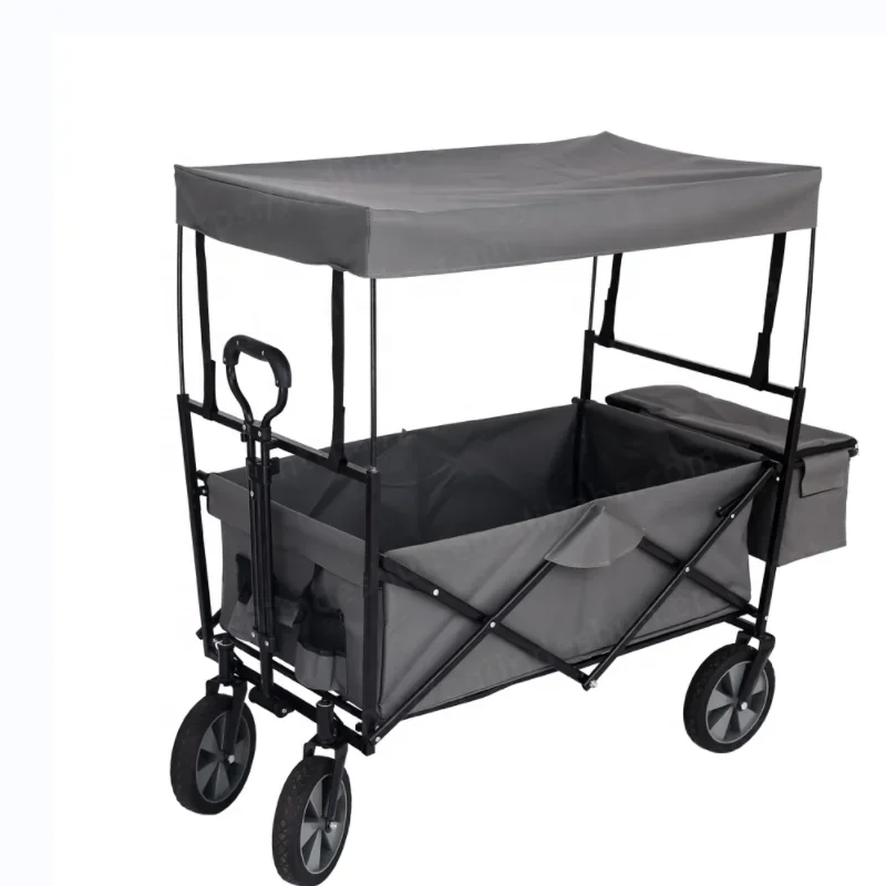 

Outdoor Trolley Wagon Table Carts Retail Display Handcart Wagon Foldable Have Duty Wagon Carts For Party