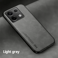 Luxury Magnetic Car Holder Phone Case with Advanced Protection for Redmi Note 12 Pro 4G (Light Grey)
