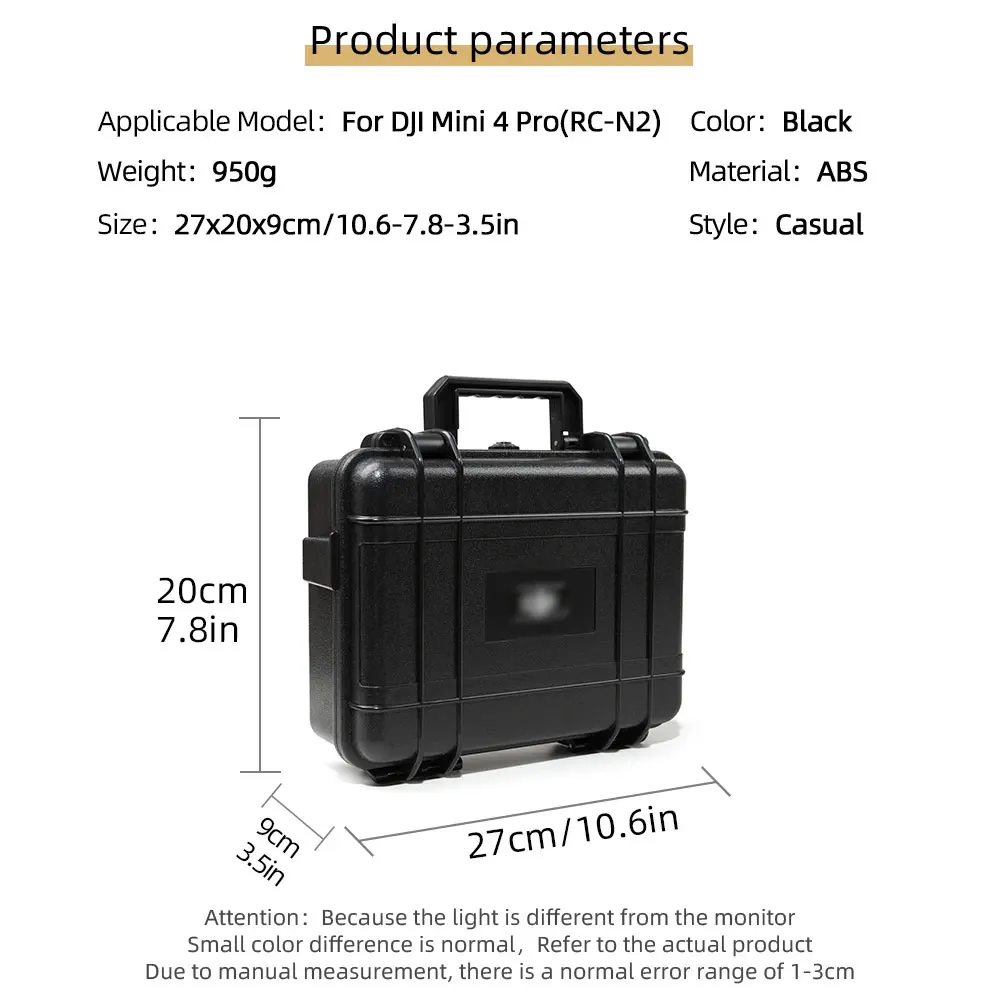 Storage Case For DJI Mini 4 Pro Portable Suitcase Hard Case Explosion-proof Carrying Box for DJI RC N2 Controller Accessories