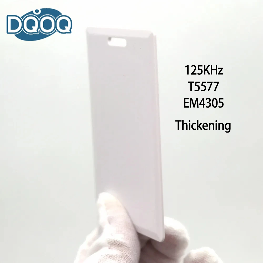 5Pcs RFID Clamshell Proximity H-ID Thick Card, Pure White Card, HID PROX II, T5577, 125Khz