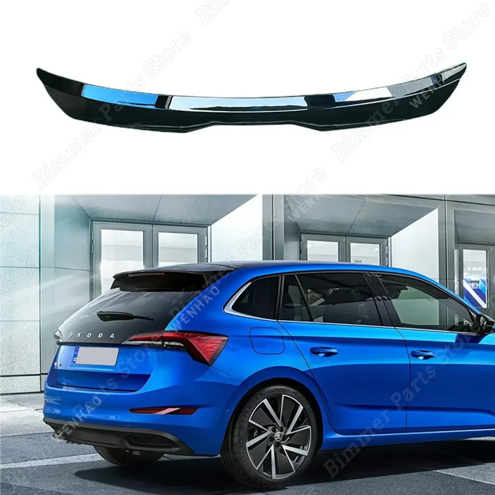 For Skoda Scala TSI TDI 2019-2023 Rear Roof Spoiler Cap Double-sided Gloss  Black Maxton Style Spoiler Tail Wing Bodykits - AliExpress