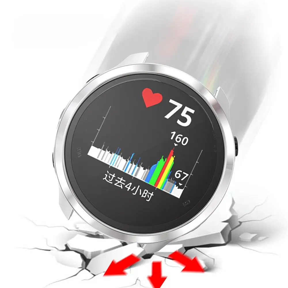 Watch Protective Case For Garmin Forerunner 245 / 245M Soft TPU Screen Protector Cover