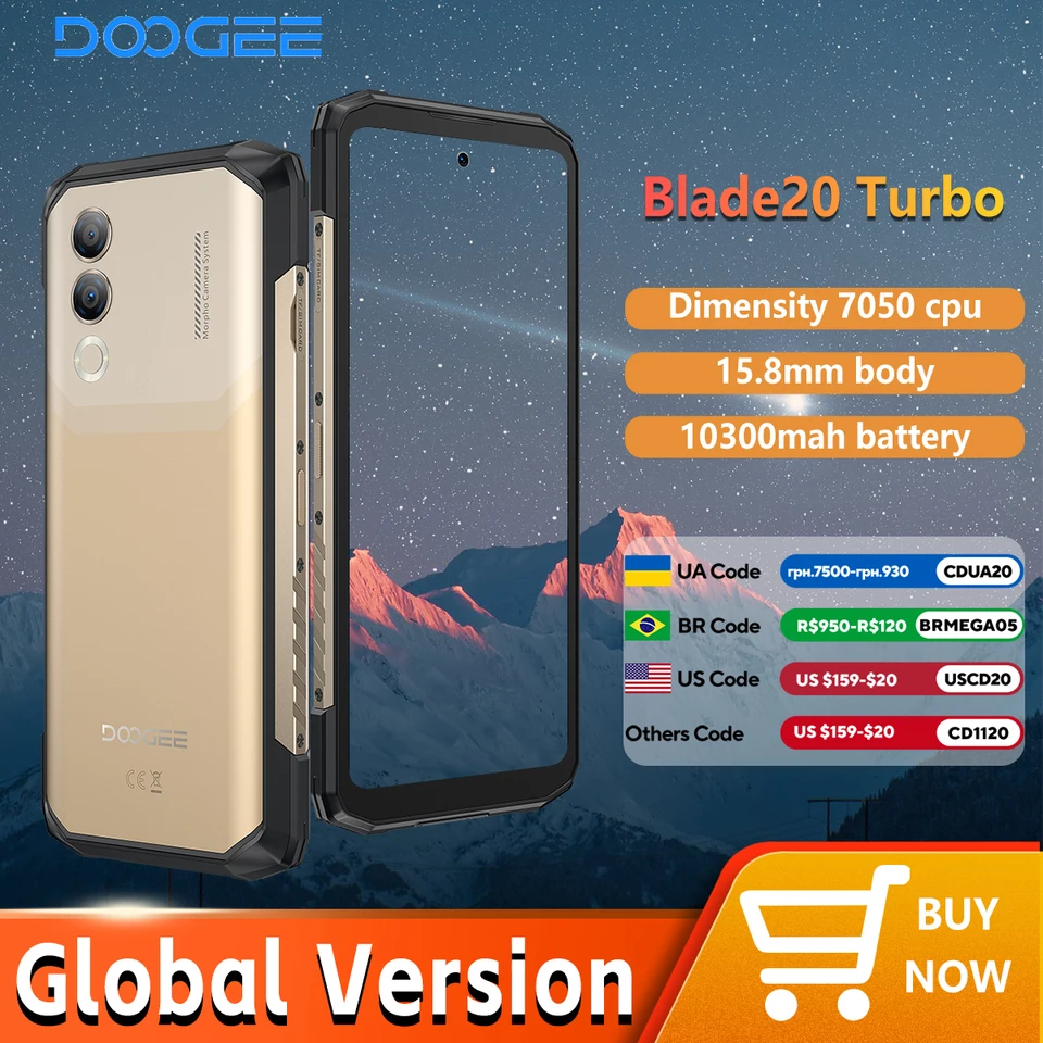 DOOGEE Blade20 Turbo 5G Rugged Smartphone Android 15 Gemini Al 6.6