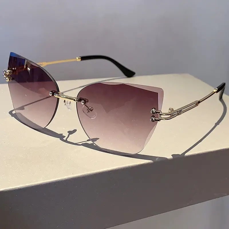 New Sunglasses Man Woman High Quality Cat Eye Metal Frame Glasses Unisex Fashion Brand Sun Glasses Versatile Trend Outdoor Sh - Image 2