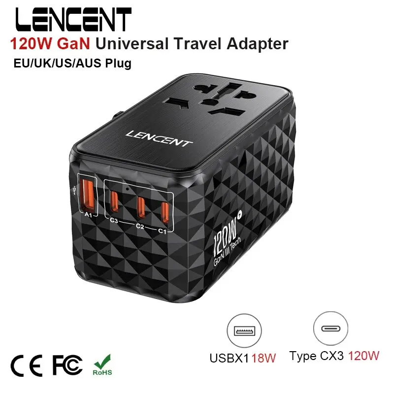 Adattatore Universale da Viaggio,Presa Universale da Viaggio con 1 USB A e 1 USB C,Adattatore da Viaggio Italia Inghilterra Germania America Australia e 150+ Paese