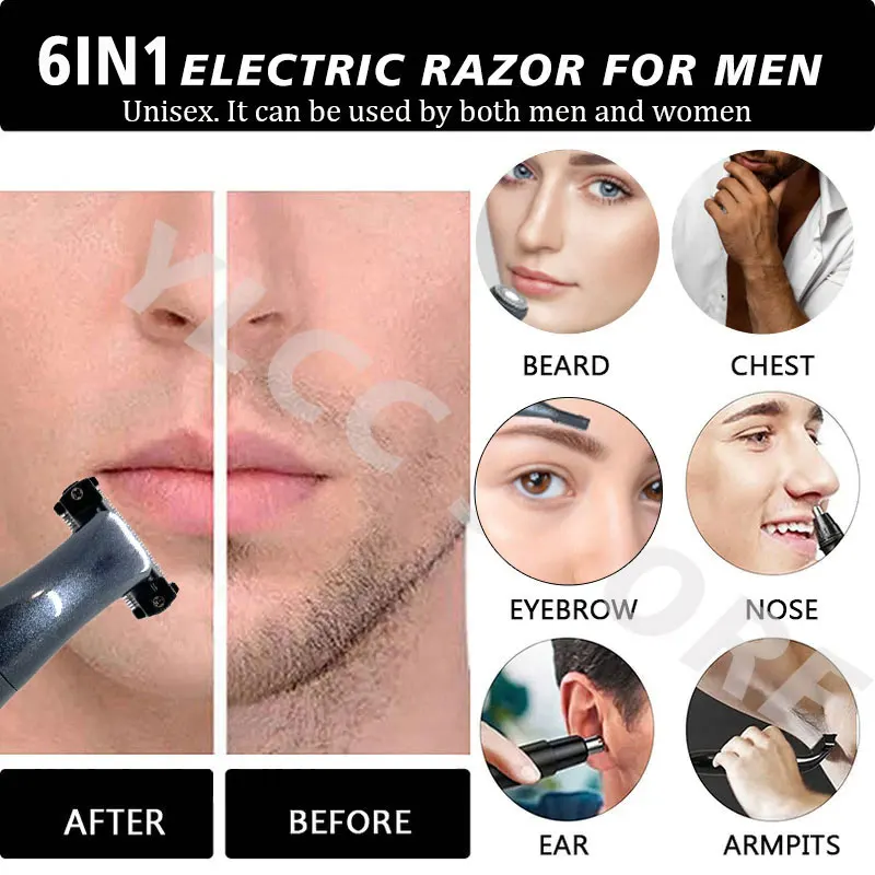 Intimate Areas Haircut Precision Shaver Men Bikini Line Sensitive Razor Balls Eggs Pubic Hair Shaving Trimmer Face Beard Clipper 2