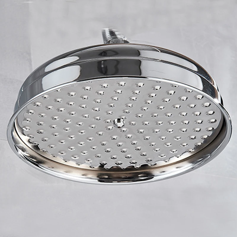 Polido Chrome Brass Round Rainfall Shower Head Alta Pressão Rotação de 360 ° Ajustável Waterfall Rain Shower Head 8