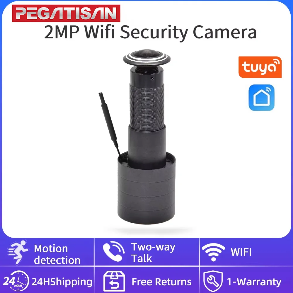 2MP Wifi Tuya Smart Video Peephole Camera Motion Detection Door Viewer Video-eye Wireless Two-way Audio Home Security Cameras 1