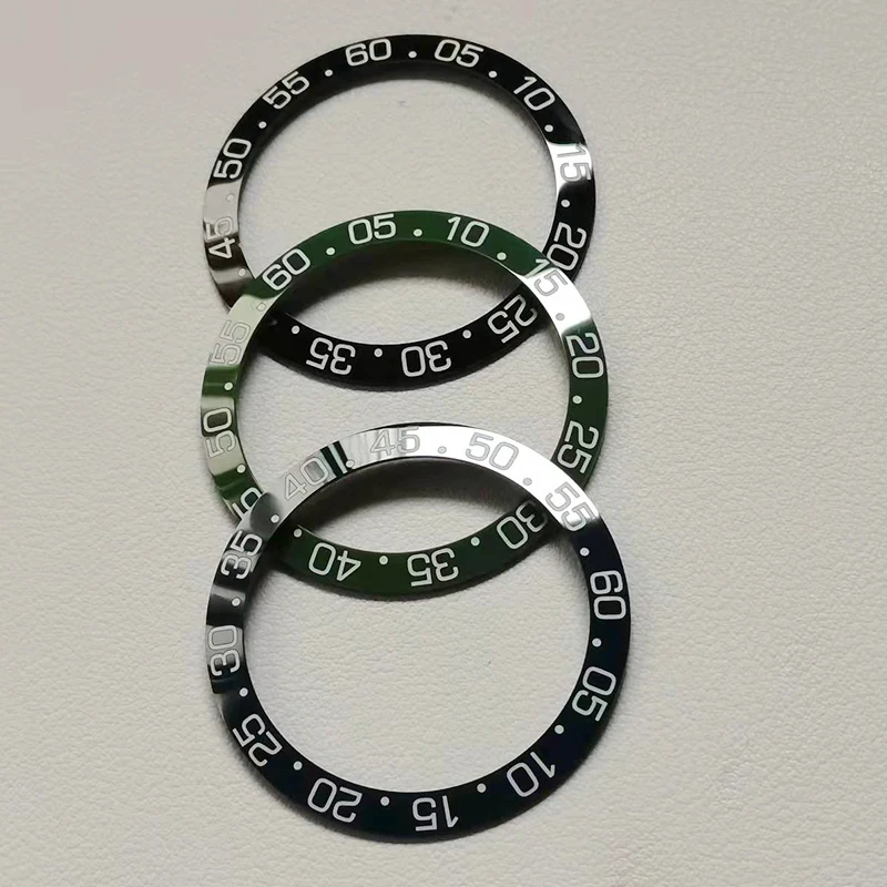 

Popular 39mm Sloping Ceramic Bezel For Men Watch No Luminous Insert Fit Round Watch Case Accessories Inner Ring Diameter 31.7mm