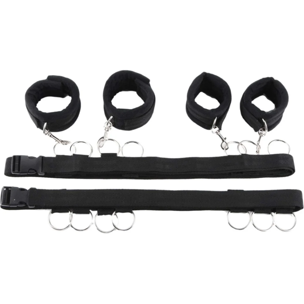 BDSM Set Toy Sex Handcuffs for Couple Adult Kit Bdsm Whip Anal Plug Vibrator Blindfold Strapon Bed Bondage Sexual Handcuffs Sexy