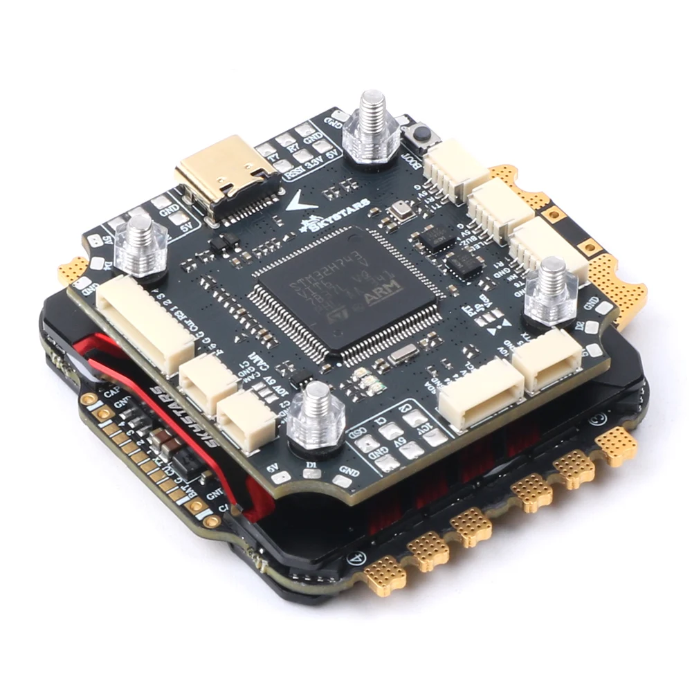 Connecteurs et ports du SKYSTARS H7 HD DualGyro H743 avec ESC KM80 4in1 pour FPV
