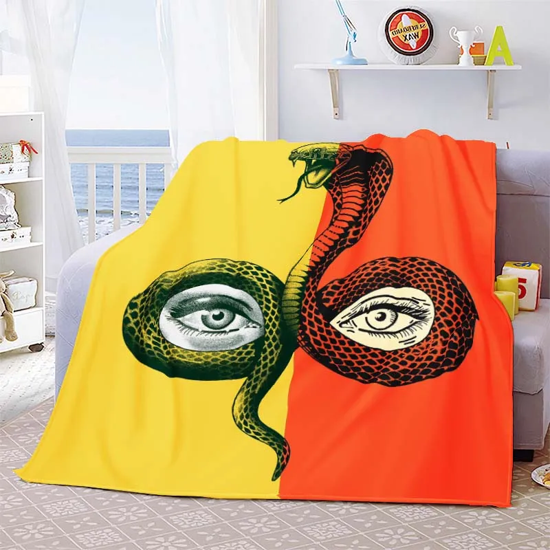 

Throw Blanket Animal Printed Flannel Blanket Soft Cozy Blanket Bedroom Living Room Couch Sofa Travel Cover Reino Cobra Snake