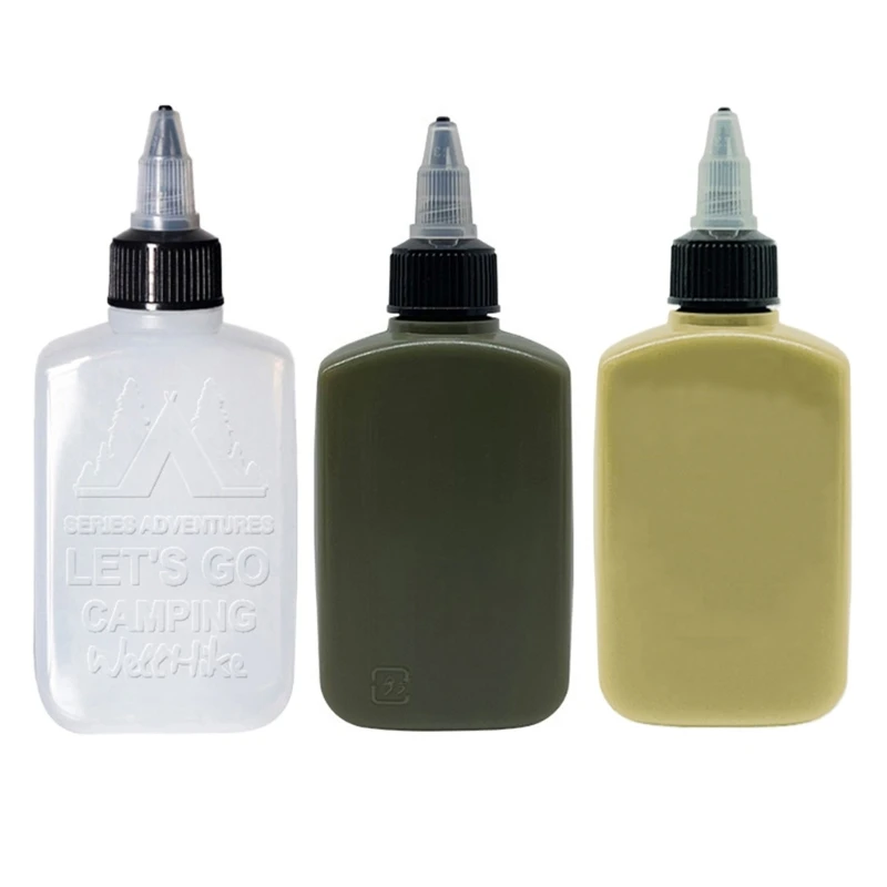 Small Squeeze Bottles Seasoning Jar 100ml Liquid Containers Travel Oil Bottle for Camping Kitchen Cooking Easy to Use
