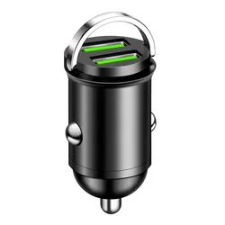 100W Dual Port Mini USB Car Charger Adapter with Super Fast Charging - 100W and 100W