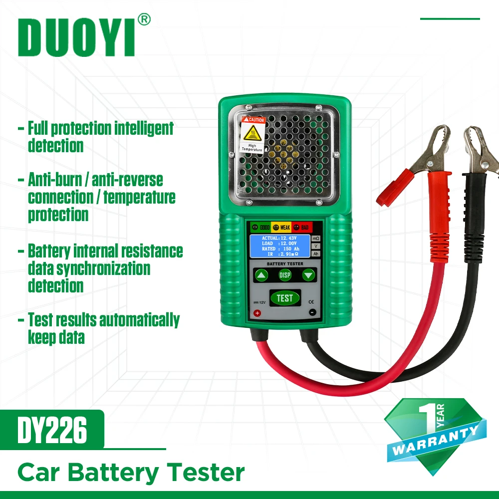 DUOYI probador de batería DY226, herramienta prueba de carga de batería de 6V, CC, medición de batería|Testers de baterías| - AliExpress