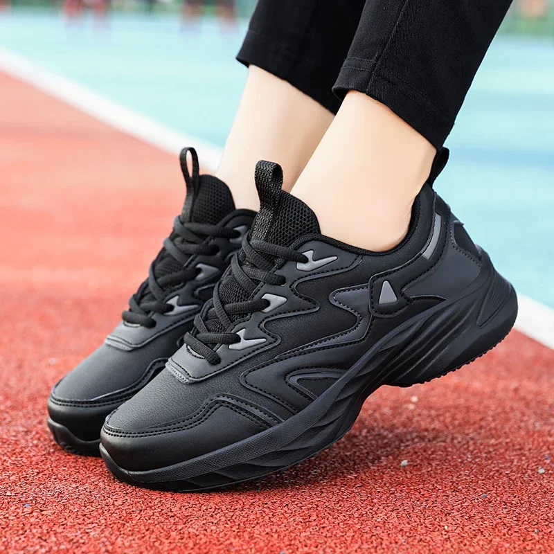 Brand Sport Shoes Woman PU Leather Waterproof Casual Shoes Sneakers Outdoor Sports Shoe Women Students Size41 womens sneakers