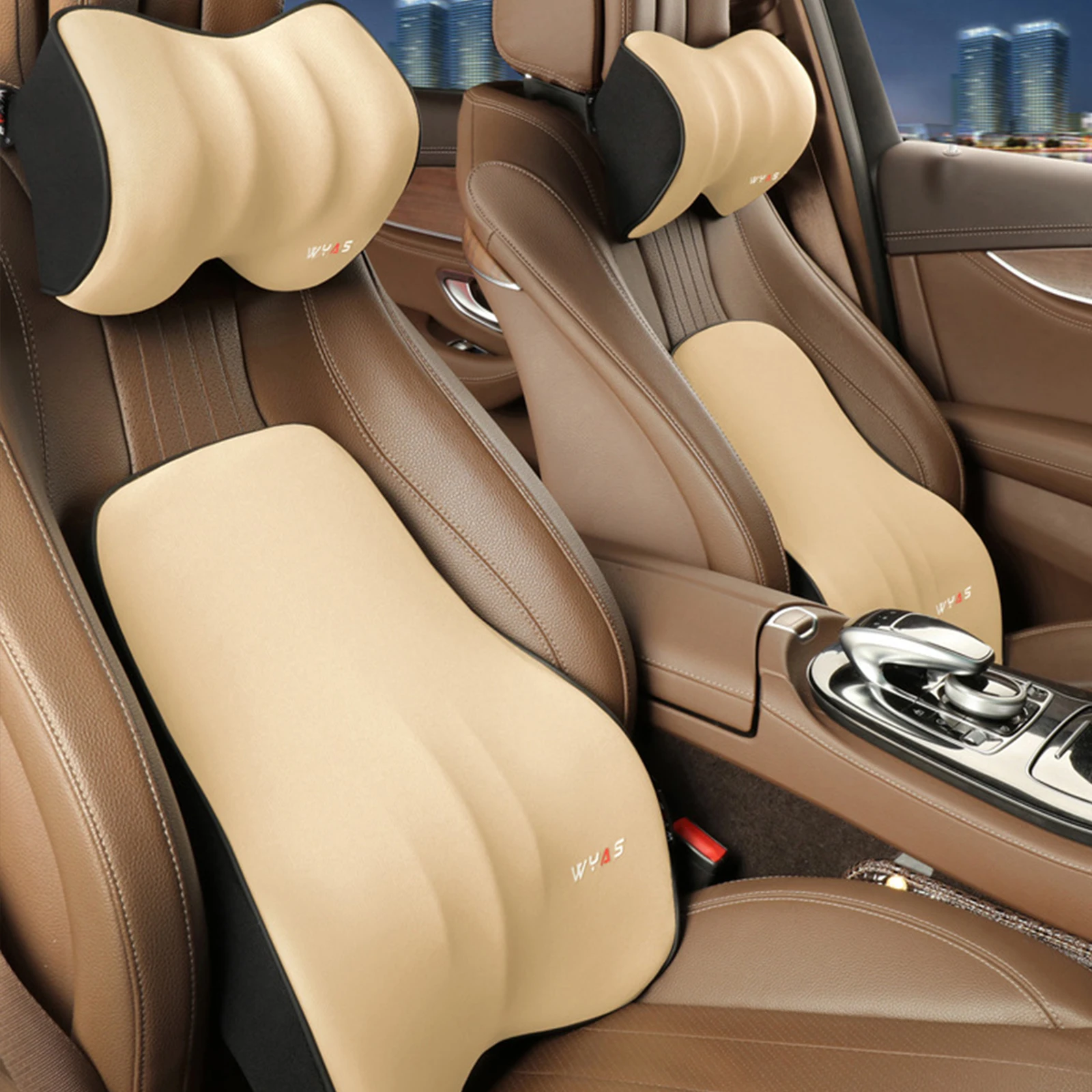 Cuscino Per Conducente Dell'Auto Spazio Memory Foam Supporto Lombare Per Auto Cuscino Per Schienale Cuscino Per Collo Per Seggiolino Auto Cuscino Per 