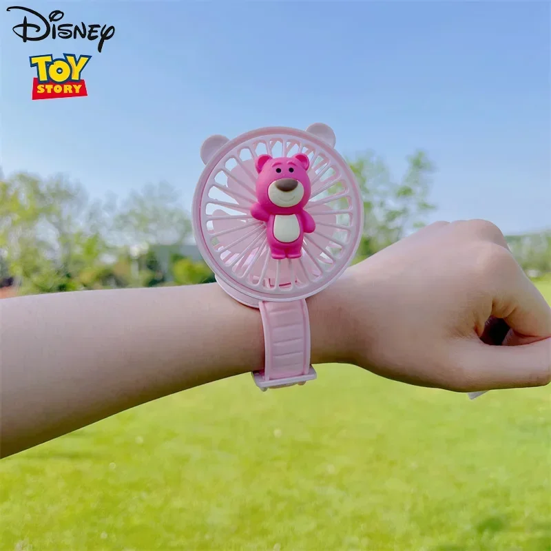 Disney Toy Story 3 Lotti-O'-Hughing Bear Ventilatore Per Orologio Portatile Braccialetto Di Ricarica Usb Cute Lotso Cartoon Fan Ricarica Usb Mini Fan