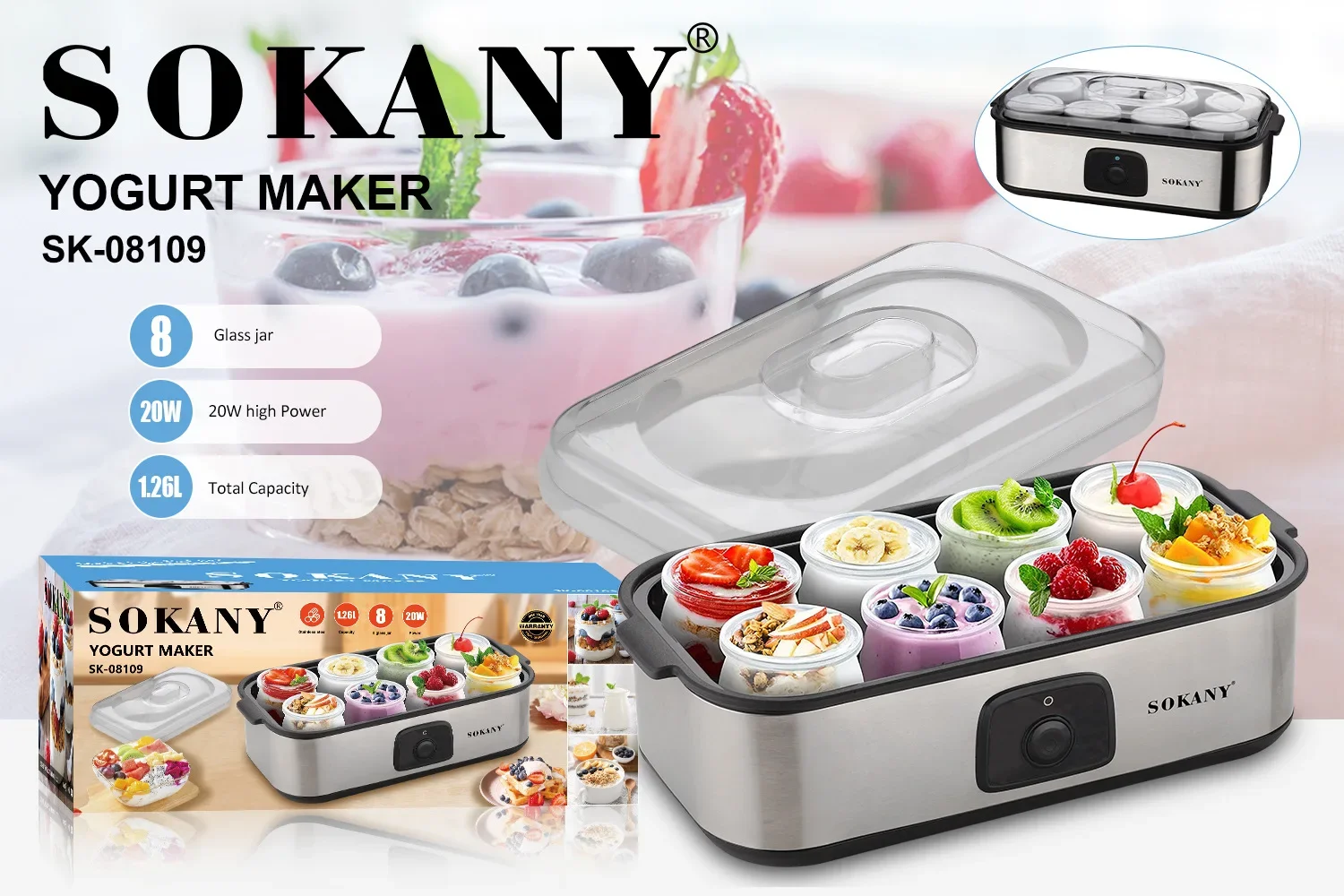 Appliances Yogurt Processing Lifestyle Appliances Home Kitchen Stainless Steel 8 Cups Yogurt Maker Machine